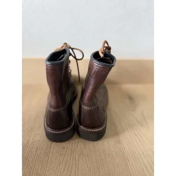 Frye Boots Womens 7 Dakota Mid Lace Up Leather Suede Brown Shoes Winter Western - Picture 4 of 5